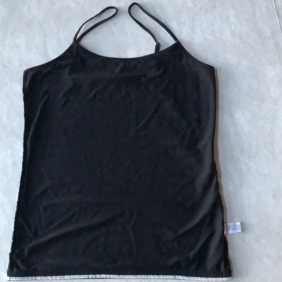 LOFT Black With White Stripes Adjustable Spaghetti Strap Camisole Tank Size S - Picture 4 of 13